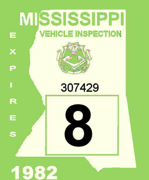 (image for) 1982 Mississippi Inspection sticker